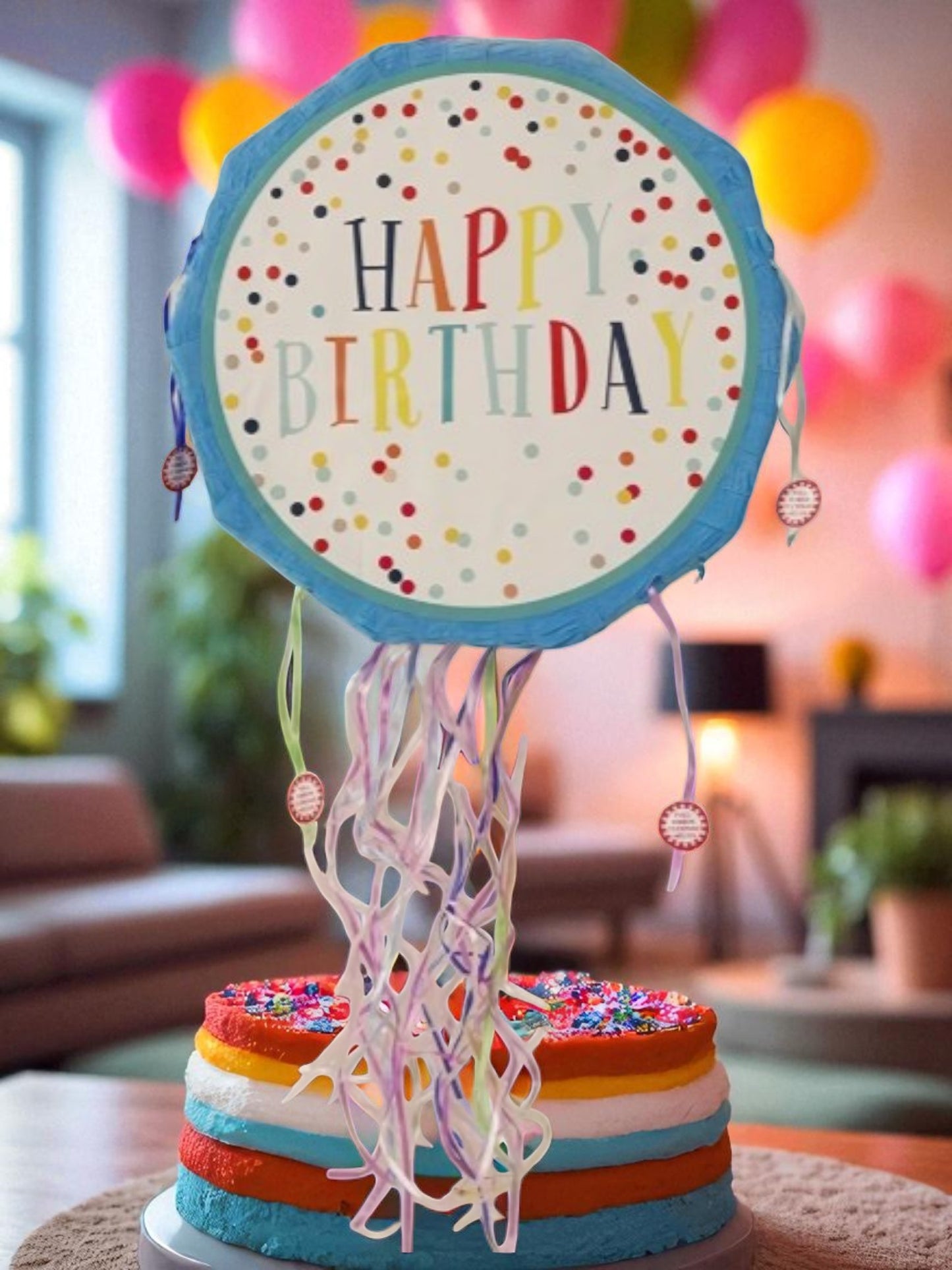 Pinata - Happy Birthday (polka dots)