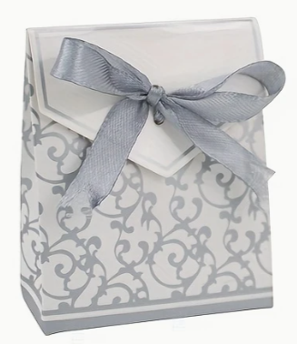 Folded bag - silver swirls