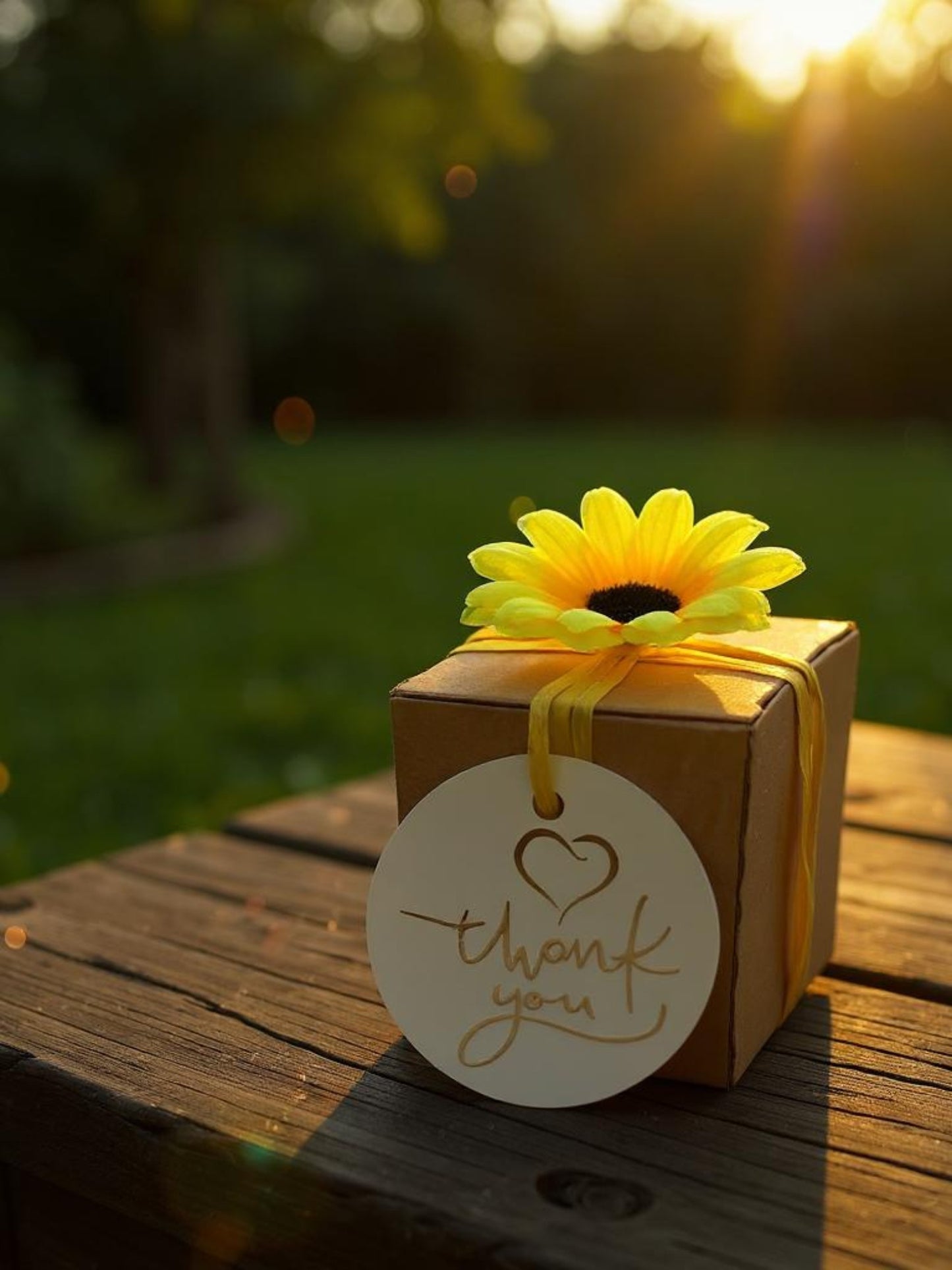 Rustic box (Yellow Daisy)