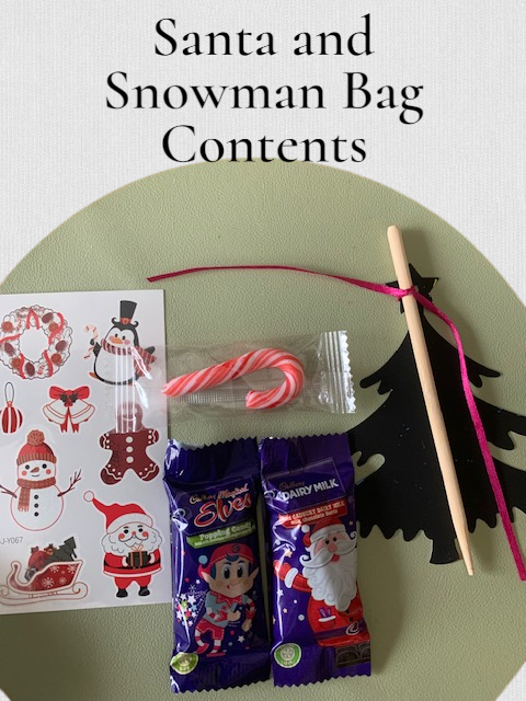 Christmas - Santa and Snowman Bag