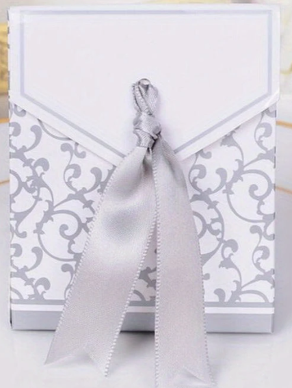Folded bag - silver swirls