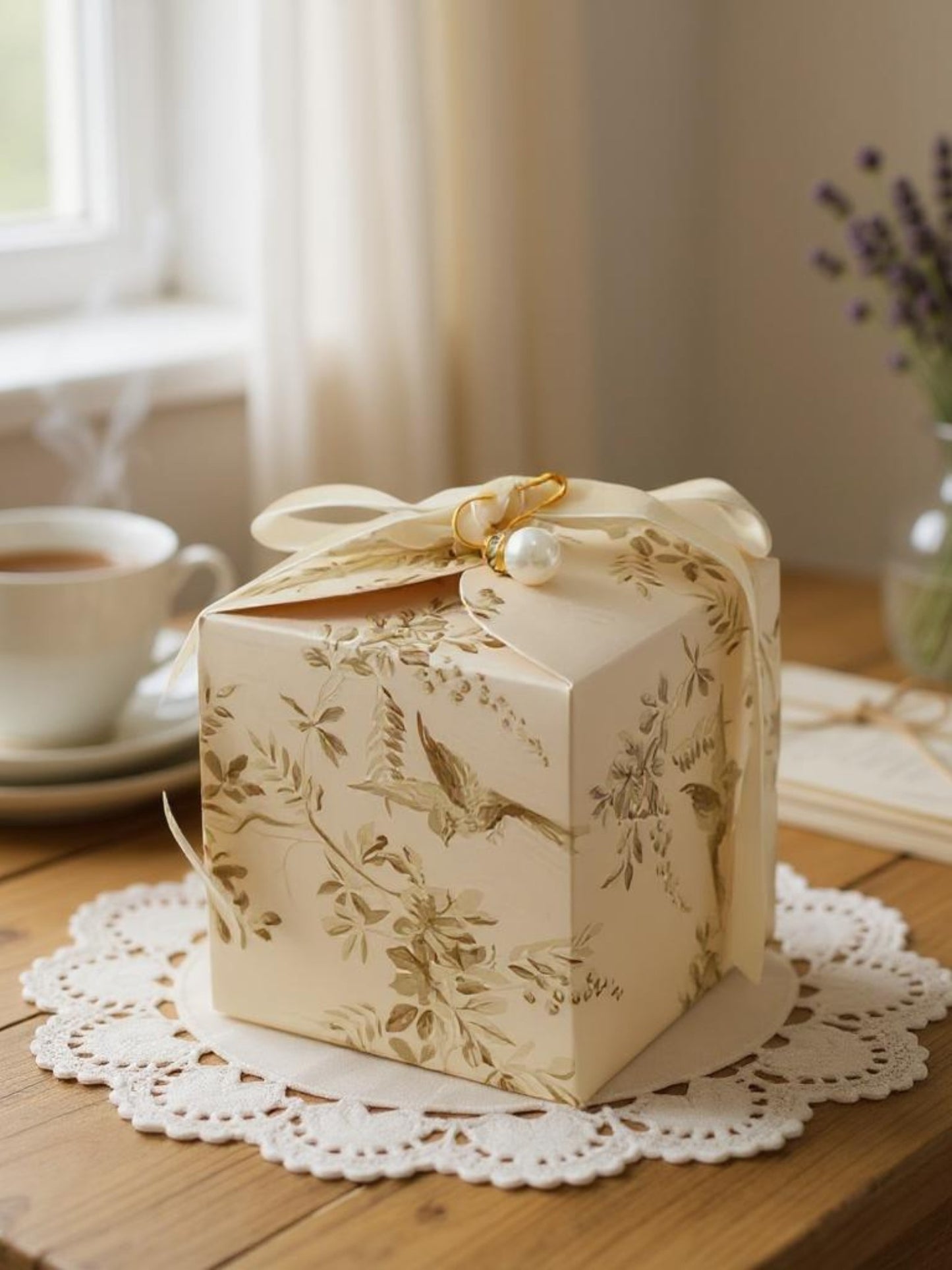 Floral/Bird Box - large