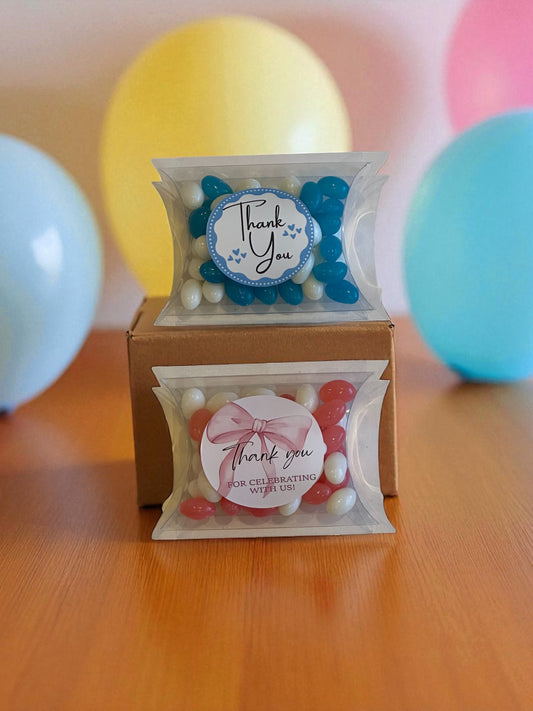 For kids - Jelly Beans in pillow box (pink or blue)