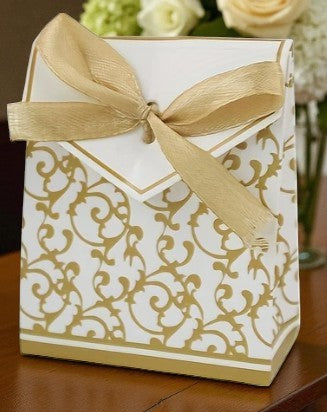 Folded bag - gold swirls