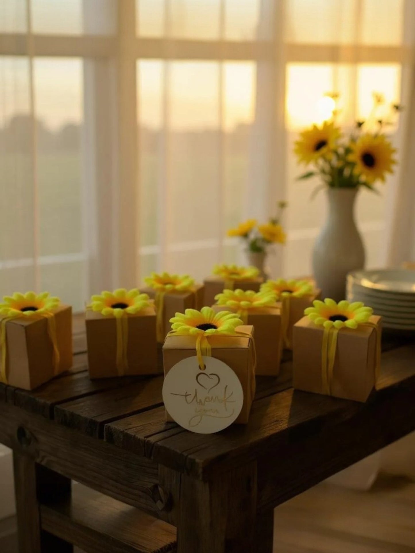 Rustic box (Yellow Daisy)